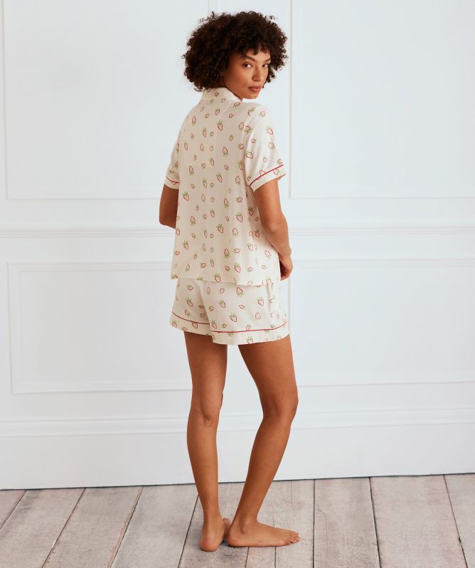 Chelsea Peers Strawberry Print Short Pyjama Set