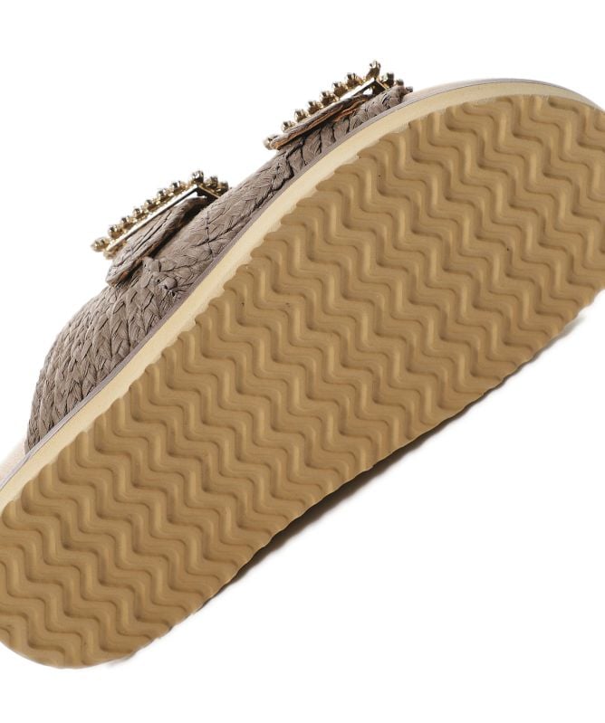 INUOVO Embellished Raffia Sandals