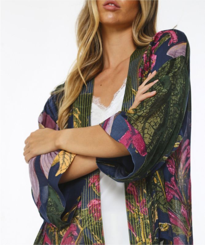 One Hundred Stars Kew Magnolia Kimono