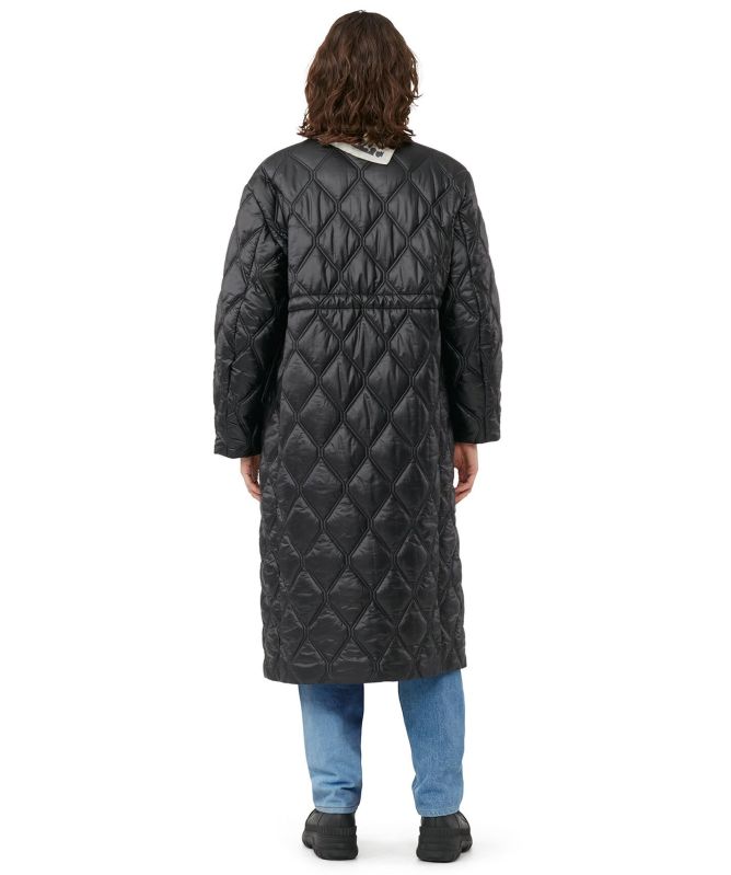 GANNI Shiny Quilted Coat