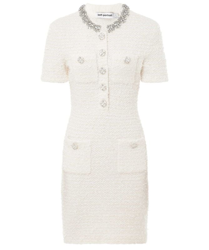 Self-Portrait Bouclé Knit Dress