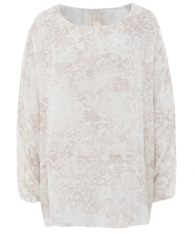 Sanctamuerte Paisley Print Silk Blouse