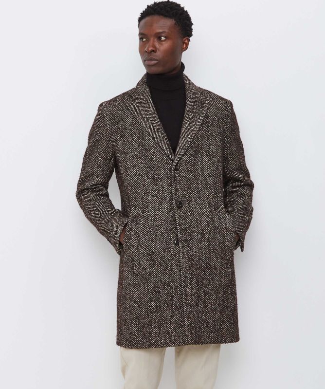 LBM 1911 Wool Herringbone Overcoat