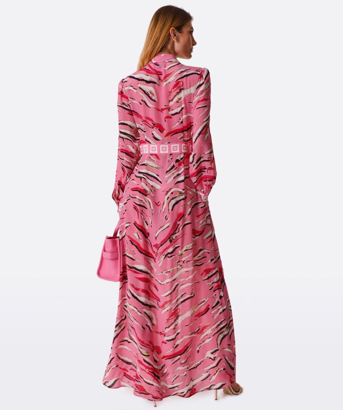 Hayley Menzies Tiger Splash Maxi Shirt Dress