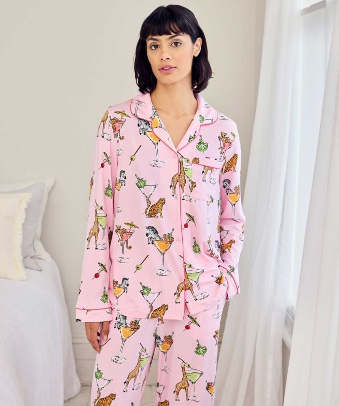 Chelsea Peers Martini Animal Long Pajamas