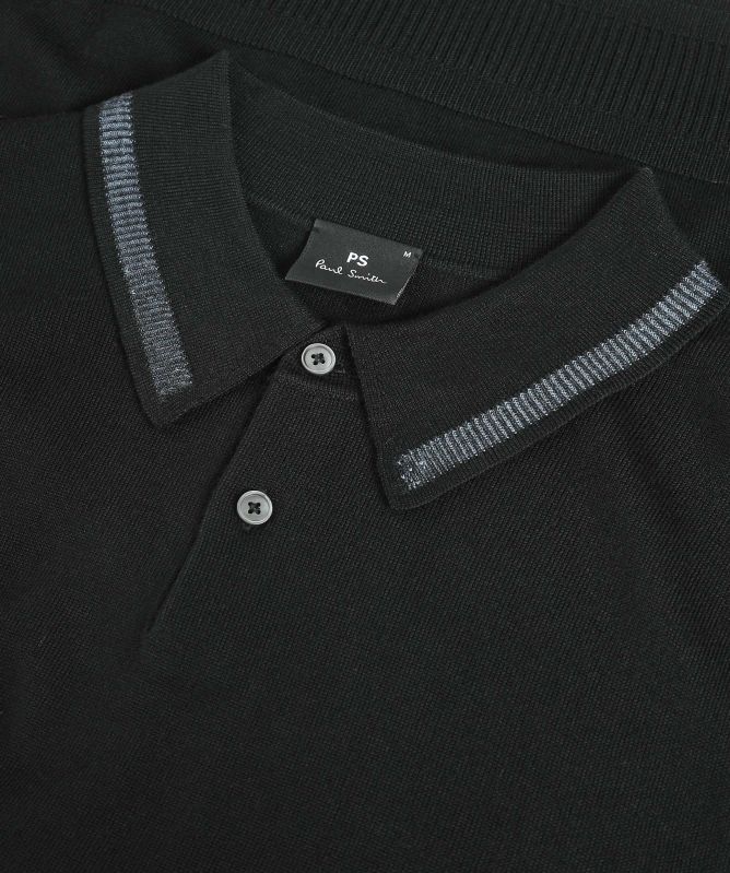 Paul Smith Merino Long Sleeve Polo Shirt