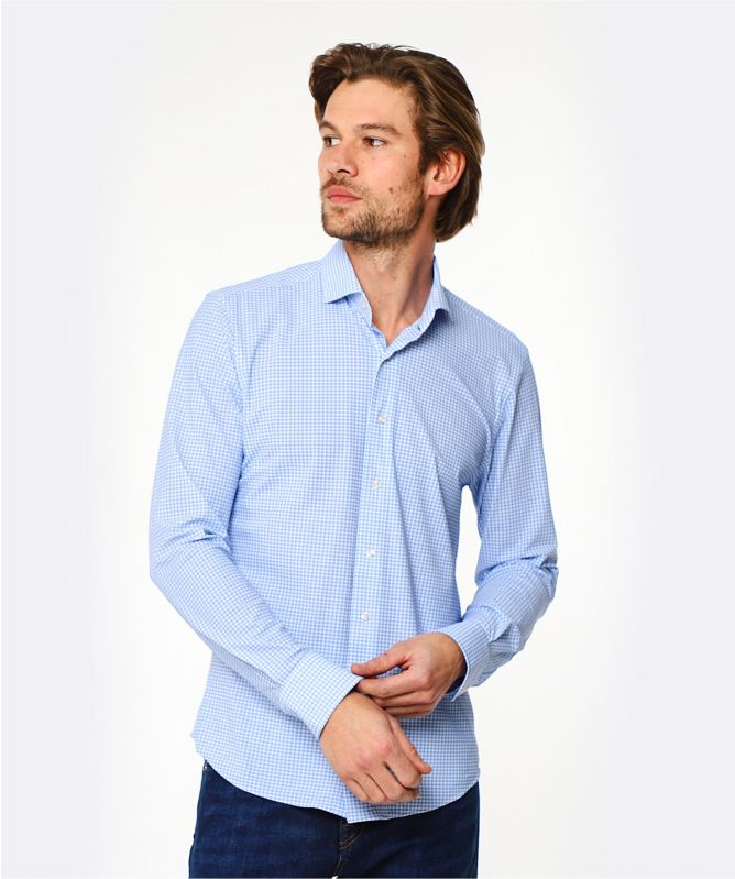 Thomas Maine Tailored Fit Houndstooth Roma Shirt