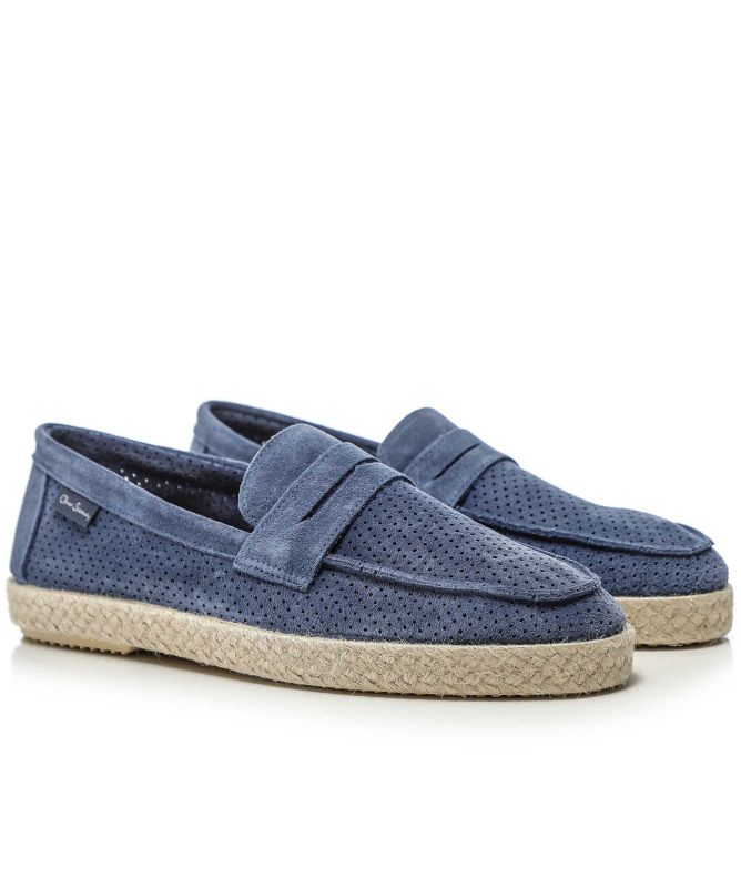 Oliver Sweeney Terrassa Perforated Suede Espadrille Loafers