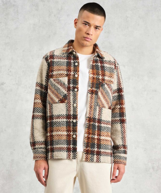 Wax London Bobble Wool Whiting Overshirt