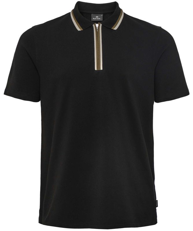 Paul Smith Tipped Zipper Neck Polo Shirt