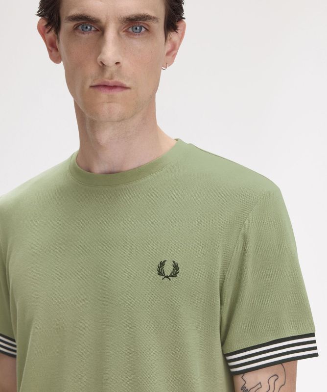 Fred Perry Striped Cuff T-Shirt