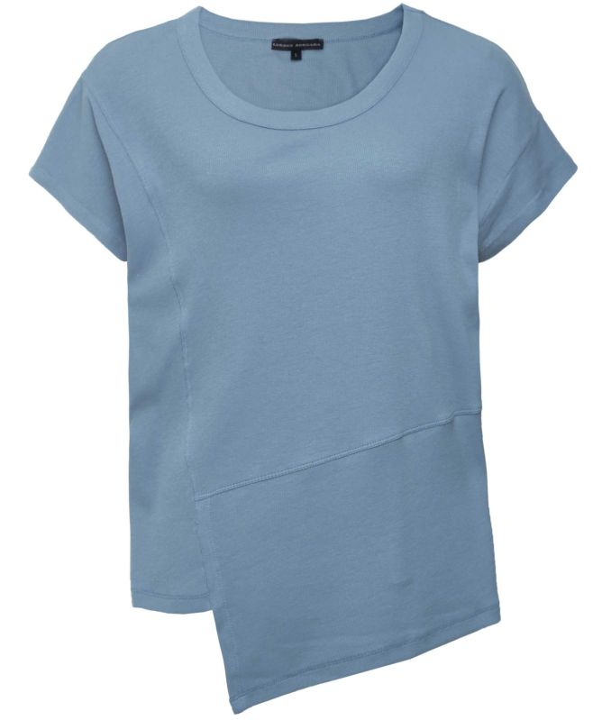 Lurdes Bergada Cotton Ribbed Asymmetrical T-Shirt