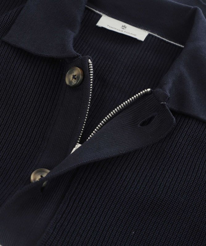 Thomas Maine Polo-Collar Button Cardigan