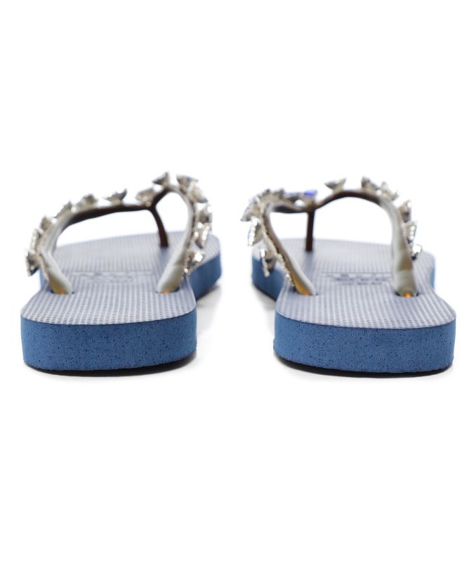 Uzurii Hearts Crystal Flip Flops