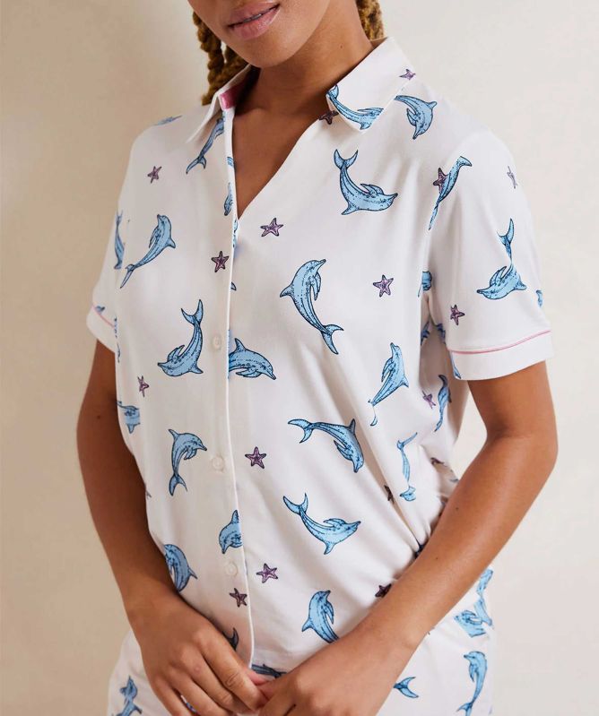 Chelsea Peers Dolphin Print Short Pyjama Set