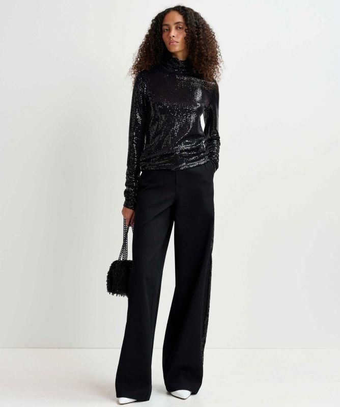 Essentiel Antwerp Stretch-Jersey Turtleneck Gong Top