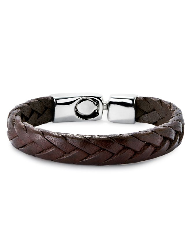 UNOde50 Braided Leather Clasp Bracelet