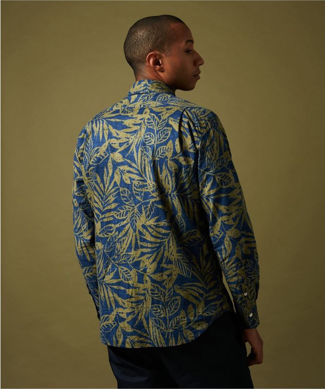 Hartford Regular Fit Leaf Print Paul Shirt