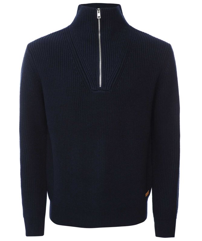 Baldessarini Wool Cotton Half-Zip Kanye Jumper