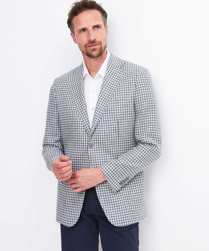 Jules B Wool Houndstooth Jacket