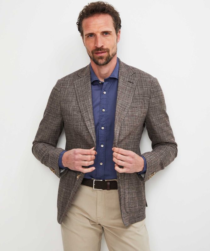 Sand Linen Blend Star Napoli Blazer