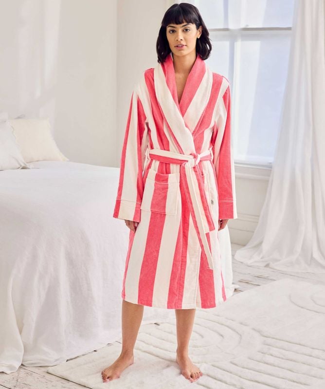 Chelsea Peers Cotton Towelling Stripe Robe