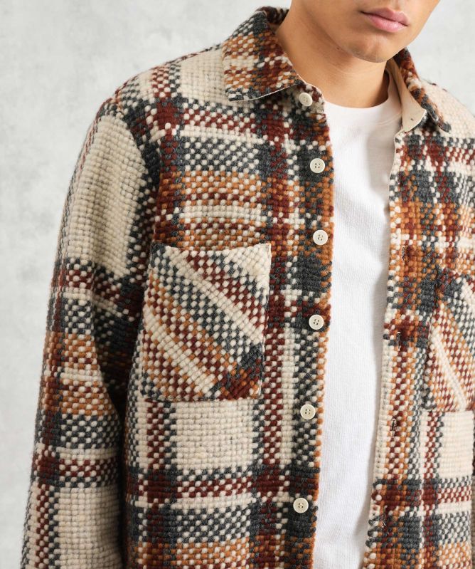 Wax London Bobble Wool Whiting Overshirt