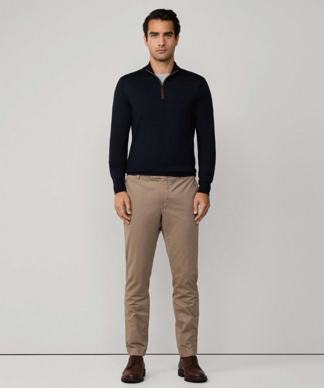 Hackett Merino Silk Half-Zipper Sweater