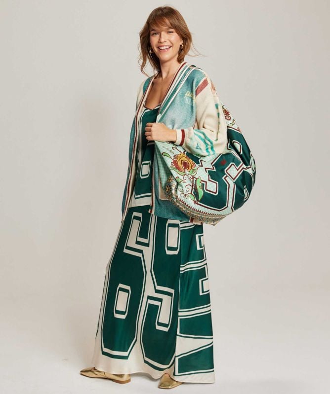 Me369 Liv Sporty Jade Printed Cardigan