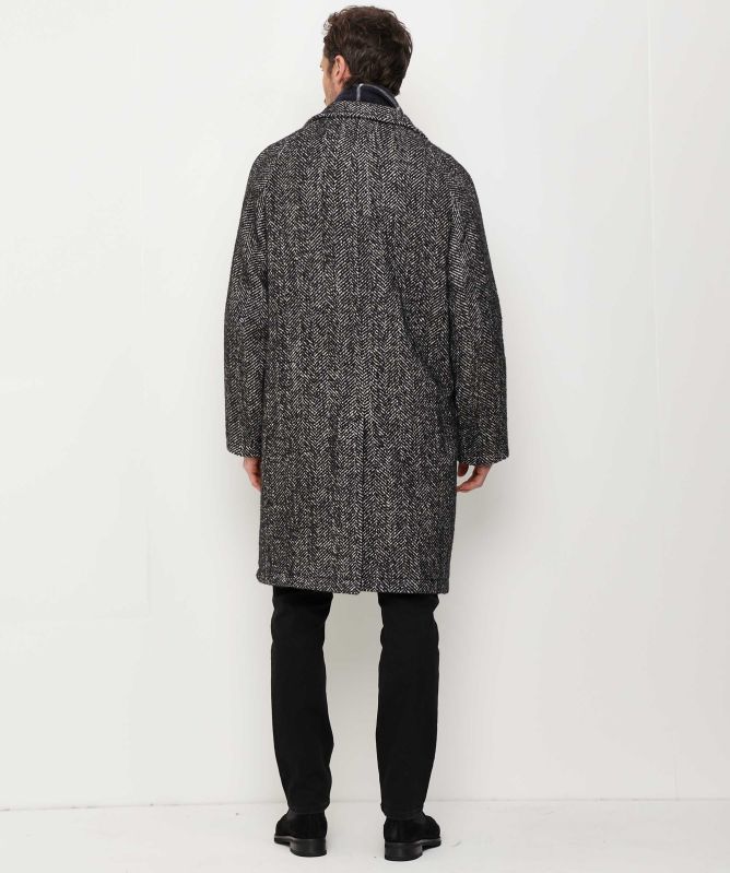 LBM 1911 Wool Herringbone Overcoat
