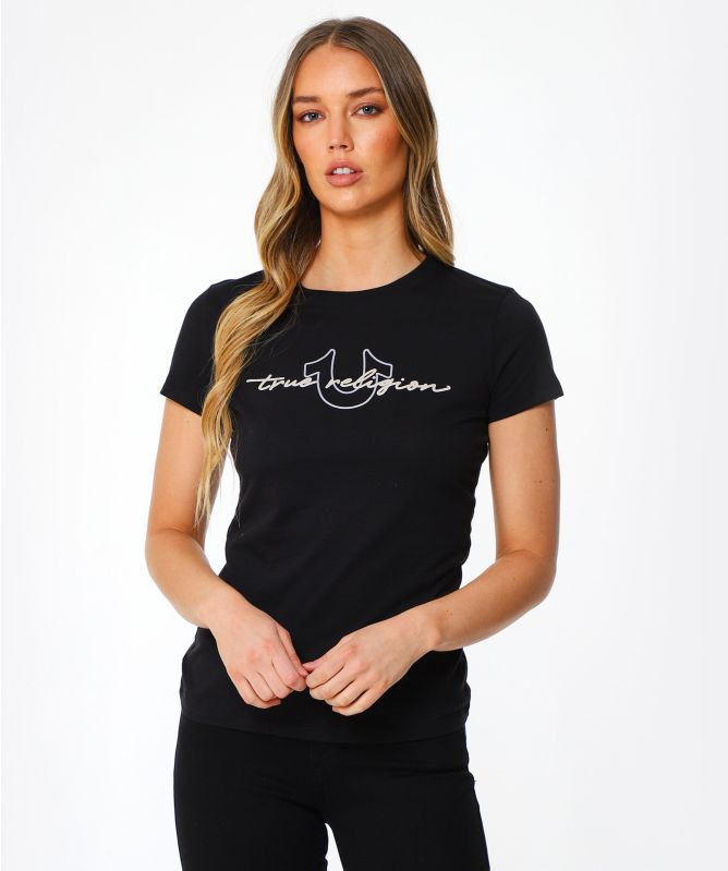 True Religion Script Logo Tee