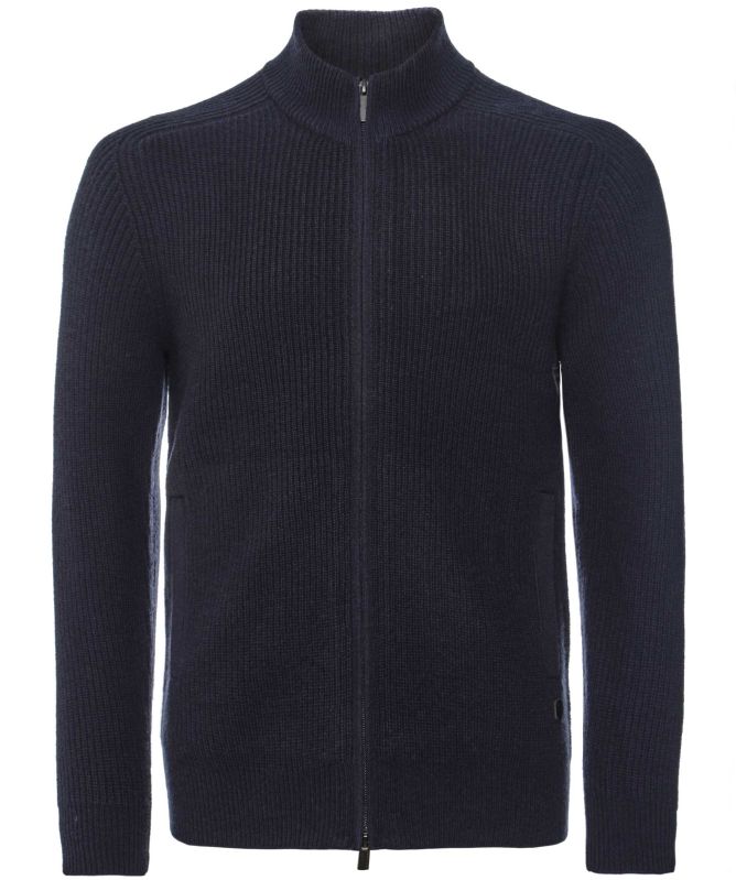 Thomas Maine Lambswool Zip Cardigan