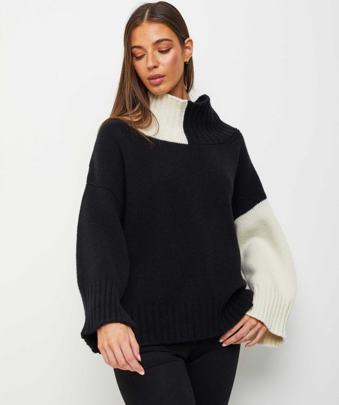 Eddy and Ivy Bicolour Merino Cashmere Jumper