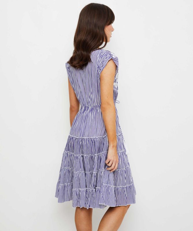Handprint Dream Apparel Embroidered Striped Trixie Dress
