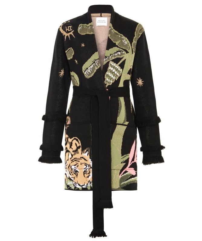 Hayley Menzies Drinking Tiger Cotton Jacquard Cardigan