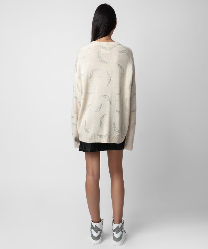 Zadig and Voltaire Markus Diamanté Wing Cashmere Jumper