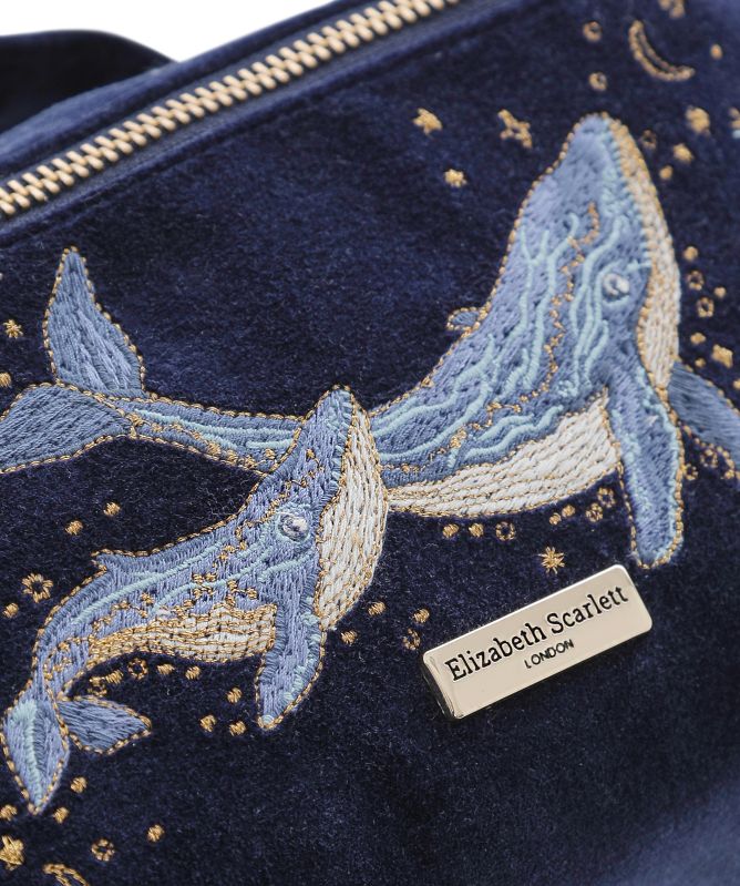Elizabeth Scarlett Mystical Whale Open Flat Makeup Bag