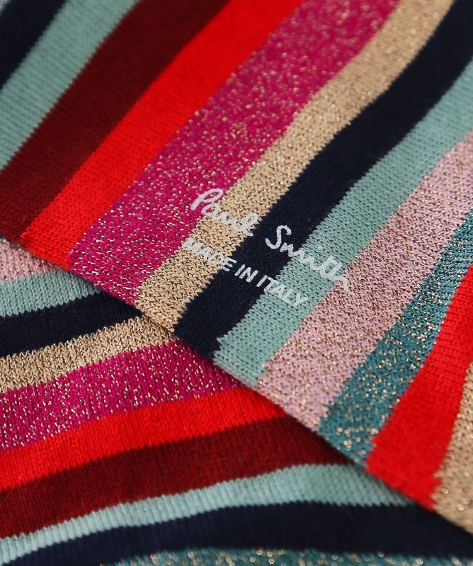 Paul Smith Clarissa Glitter Swirl Stripe Socks