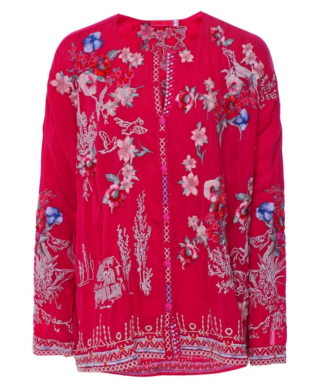 Johnny Was Elias Embroidered Blouse