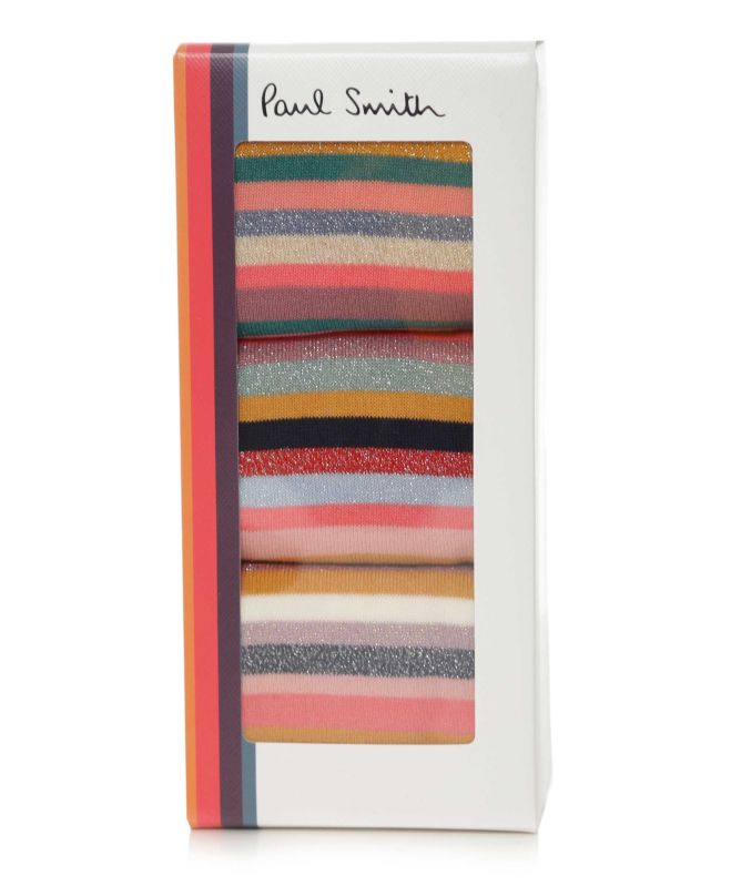Paul Smith Glitter Stripe Socks Three Pack