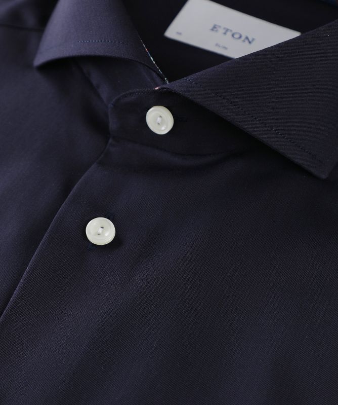 Eton Slim Fit Paisley Trim Shirt