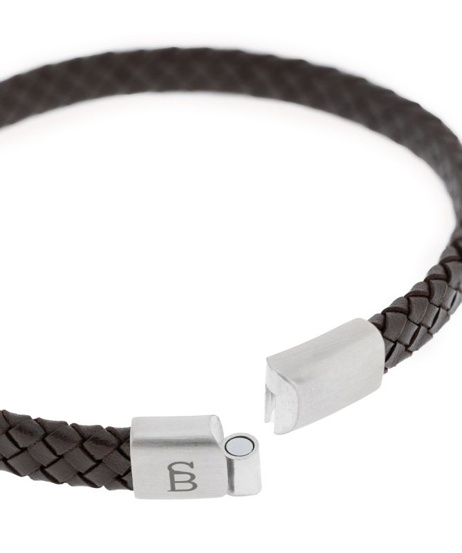 Steel and Barnett Riley Leather Bracelet