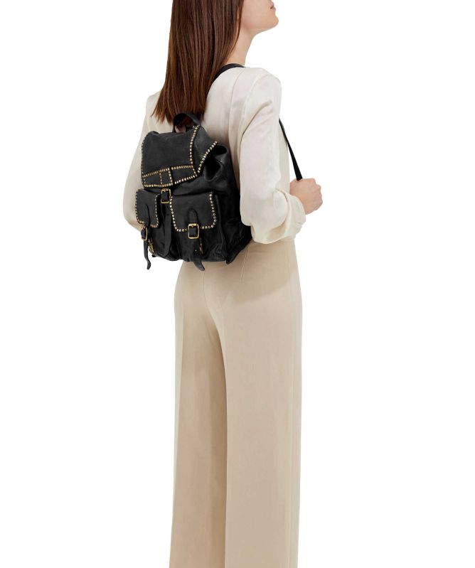 Campomaggi Kura Leather Studded Backpack