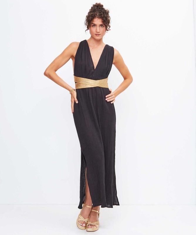 Kallisto’s Nymphs Grecian Crossover Belt Dress