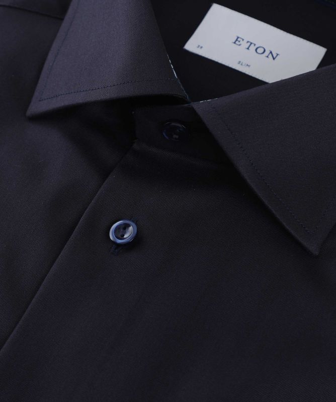 Eton Slim Fit Floral Trim Shirt