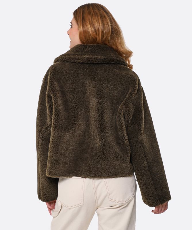 Jakke Vera Faux Shearling Aviator Jacket