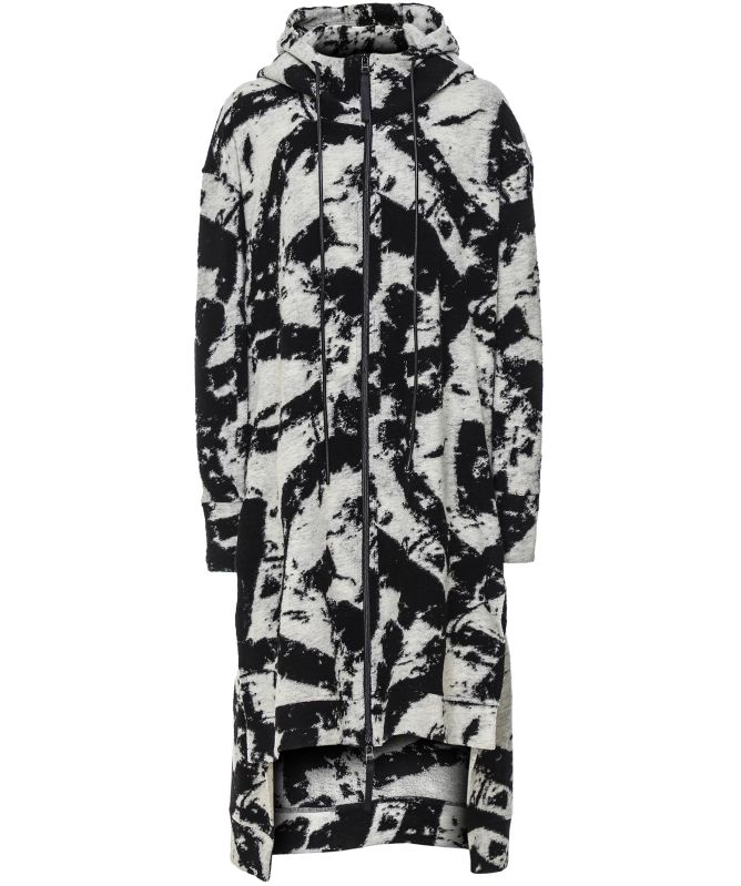 NU London Patterned Longline Fleece Jacket