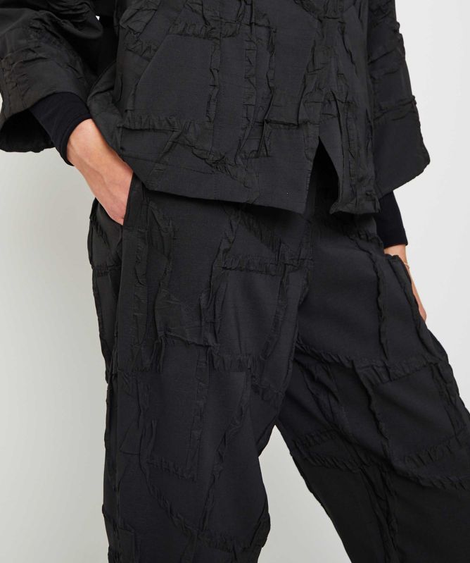 Bize Pleat Detail Cropped Trousers