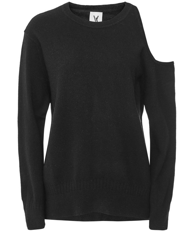 Van Kukil Pearl Off the Shoulder Cashmere Sweater