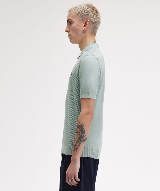 Fred Perry Waffle Knit Polo Shirt